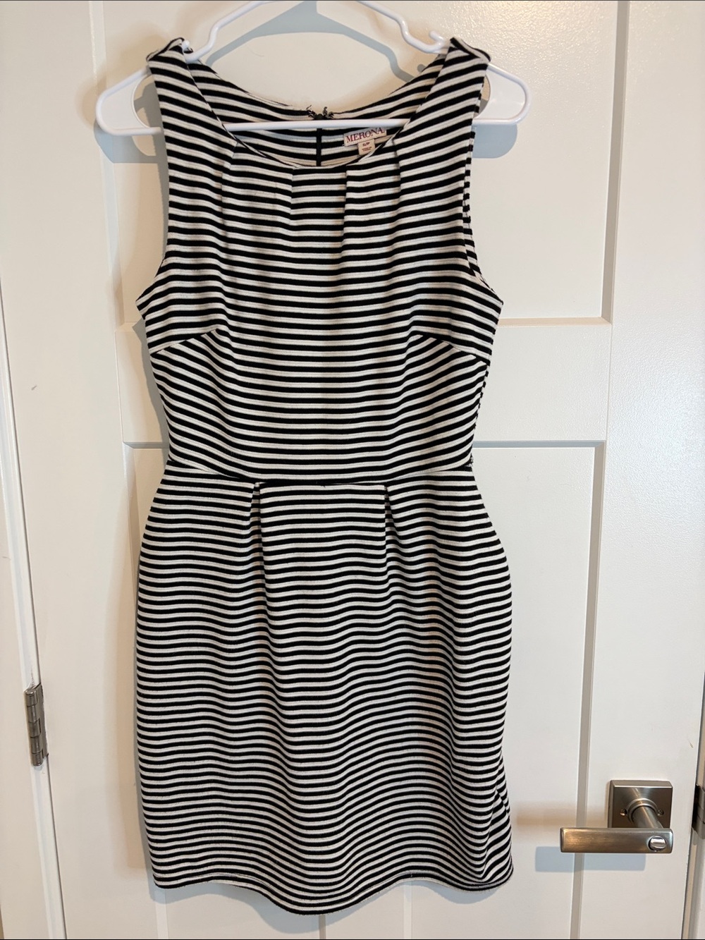 Merona Black and White Striped Sheath Dress